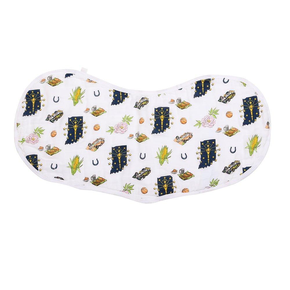 Indiana Newborn Gift Set: Muslin Swaddle & Bib | Organic Cotton