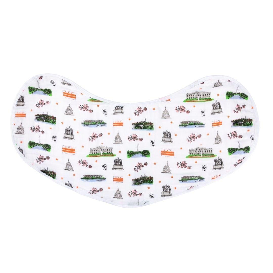 Washington D.C. Newborn Gift Set: Muslin Swaddle & Bib