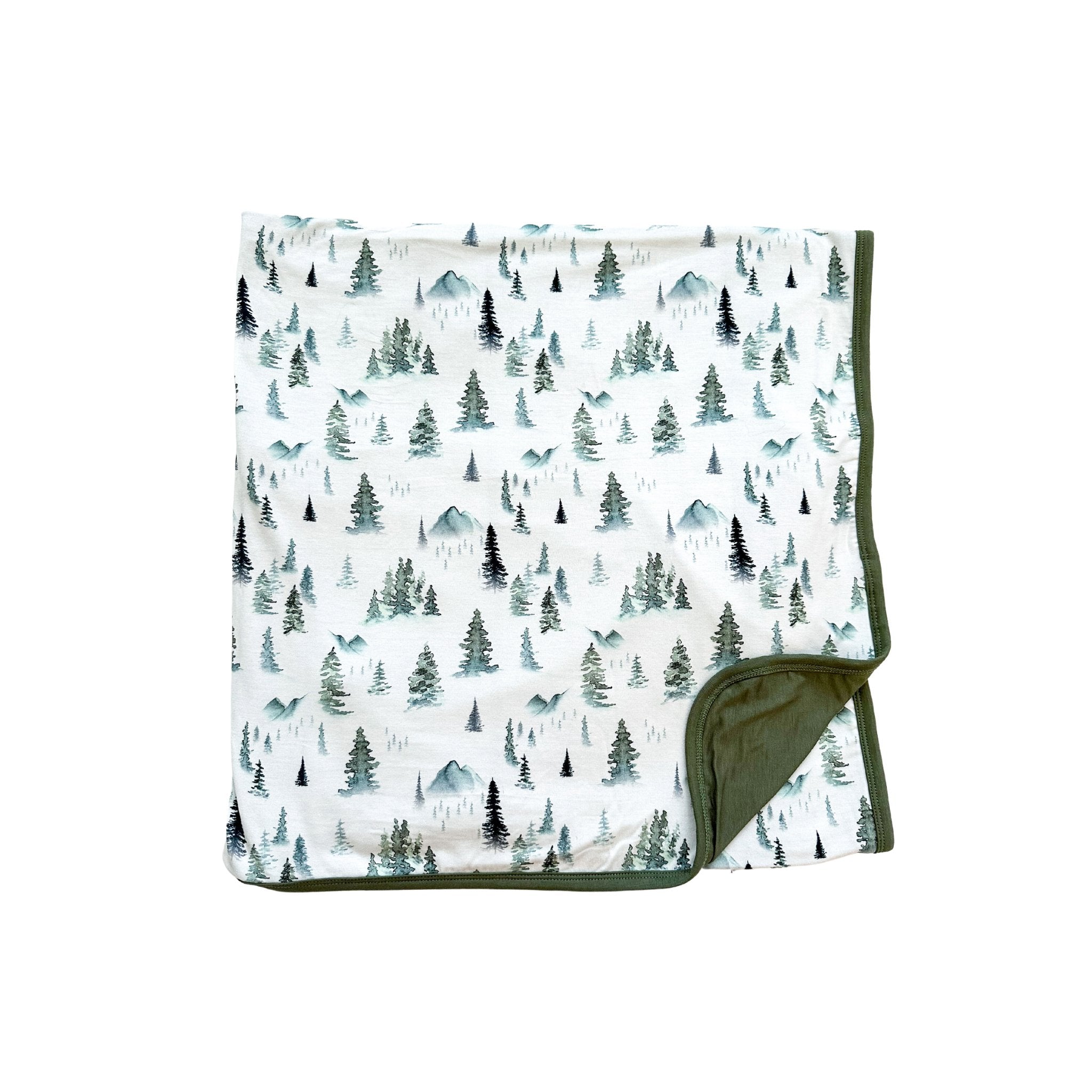 Green Forest Bamboo Reversible Blanket