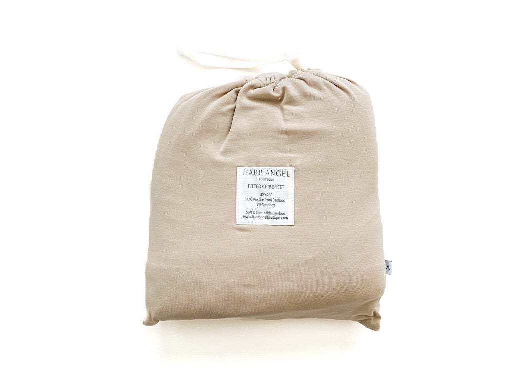 Viscose of Bamboo Crib Sheet - Tan