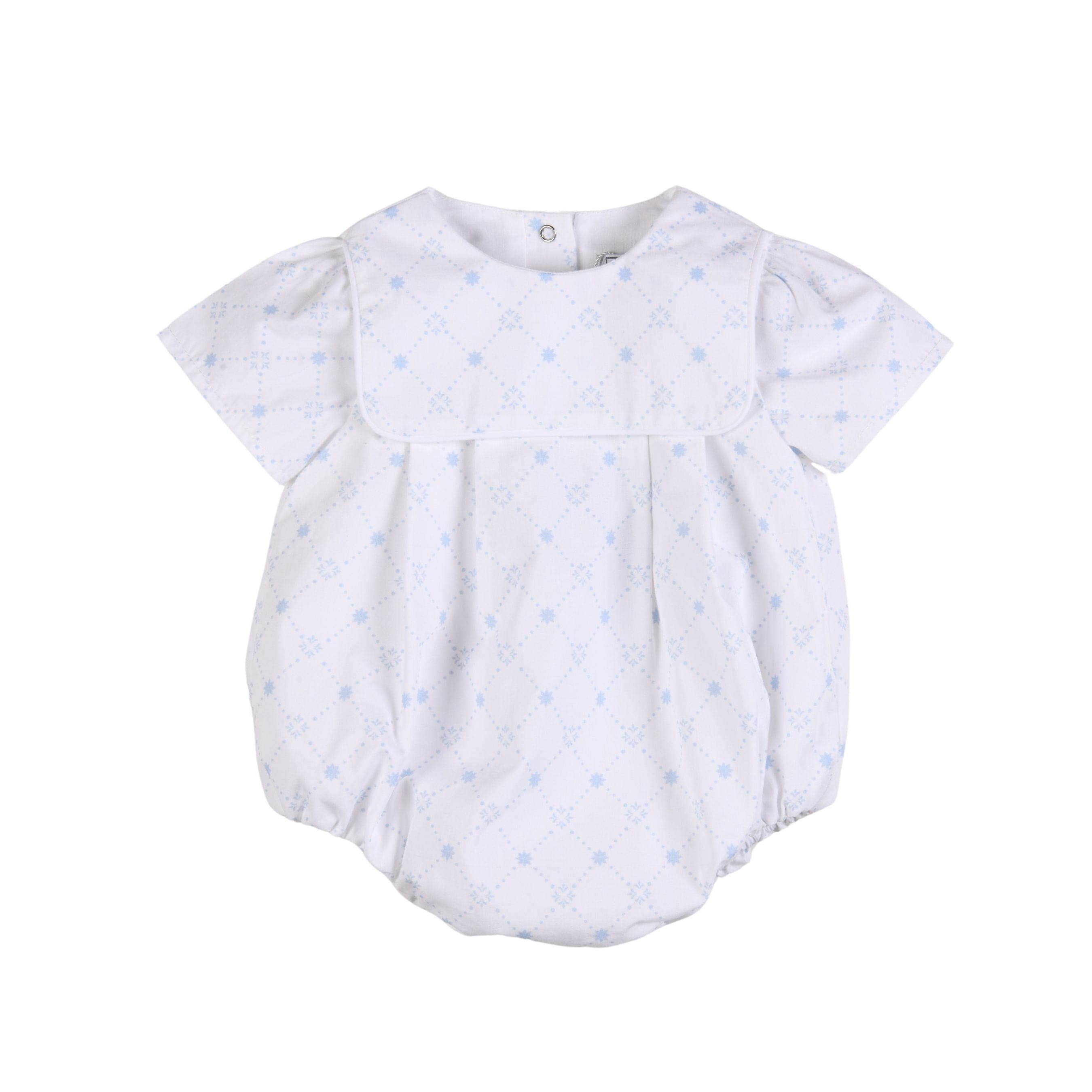 BARRY | Boys White & Blue Organic Cotton Shortie
