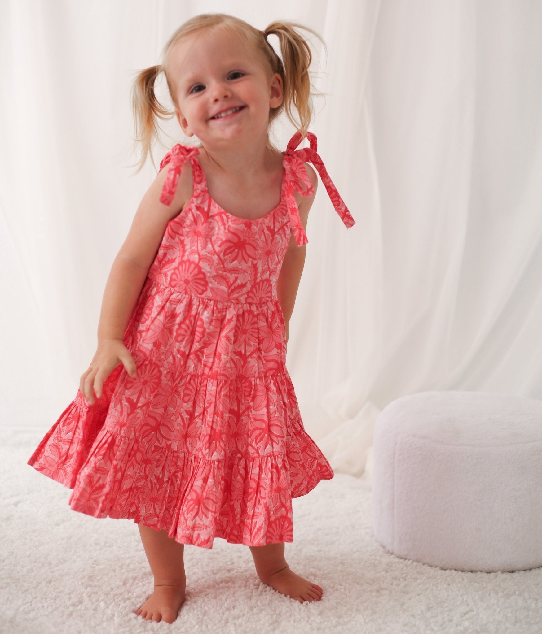 Bella Pink Floral Dress