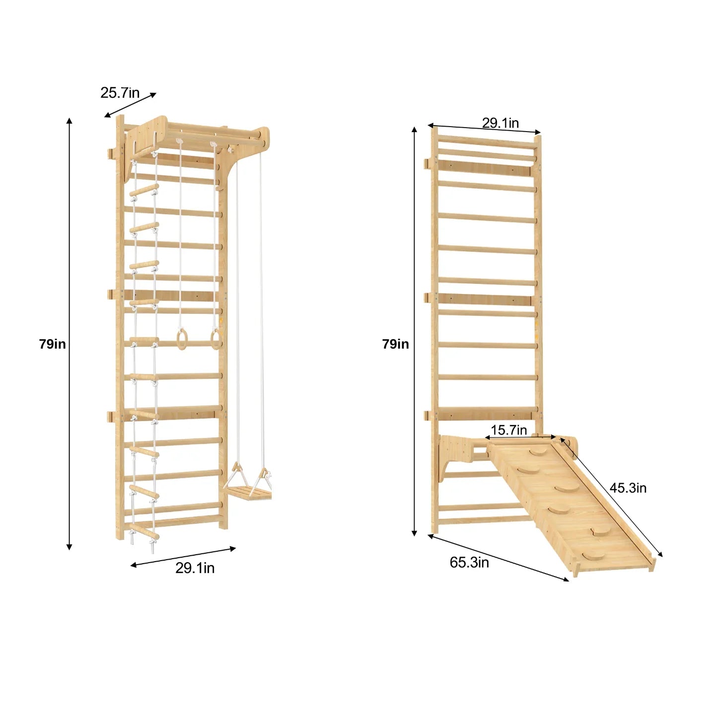 Betula | Swedish Wall Ladder - 79" Height