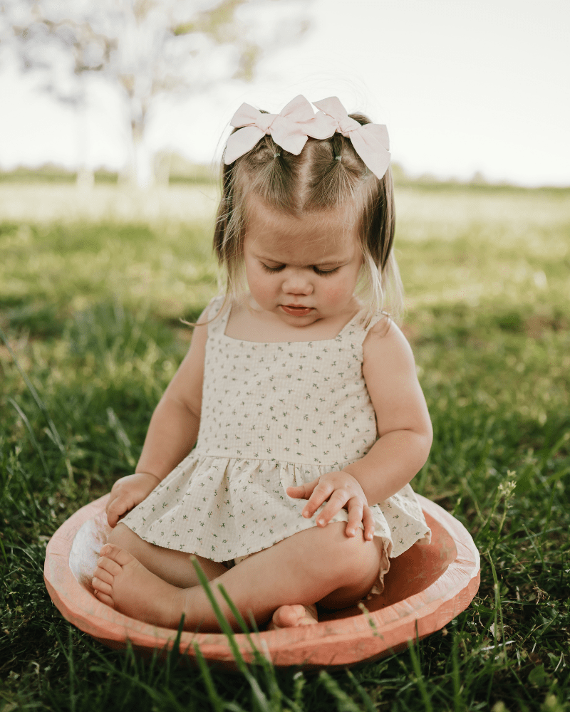 Birdie Bow Front Top & Bloomer Set - Petit Fleur