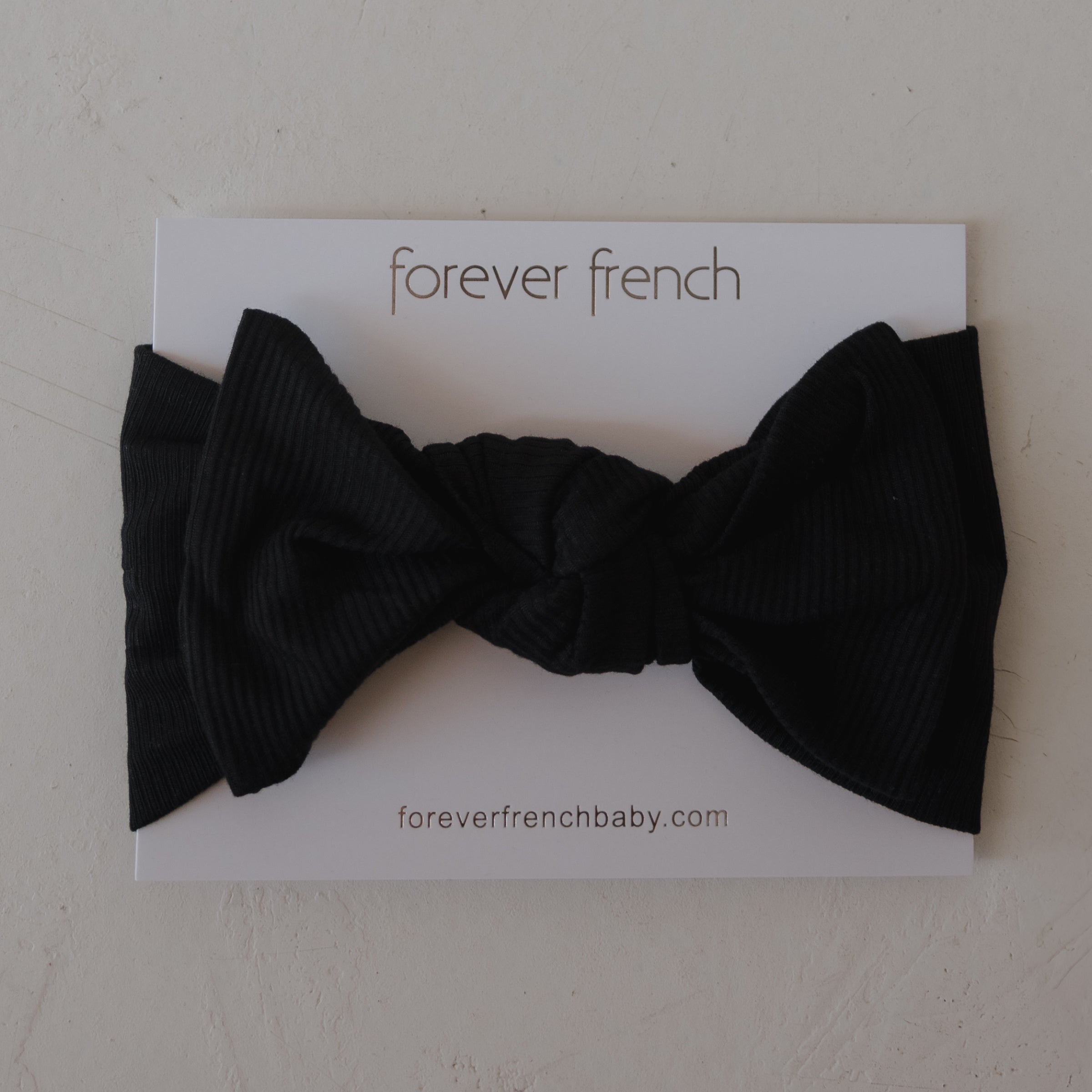 Bamboo Head Wrap | Ribbed Black