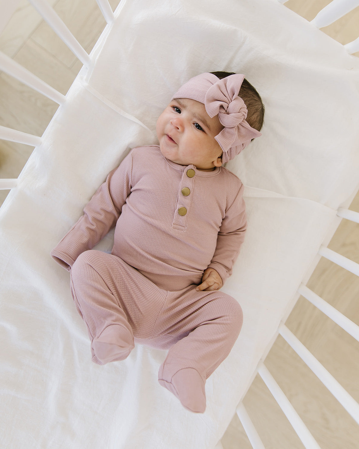 blush ribbed two-piece set