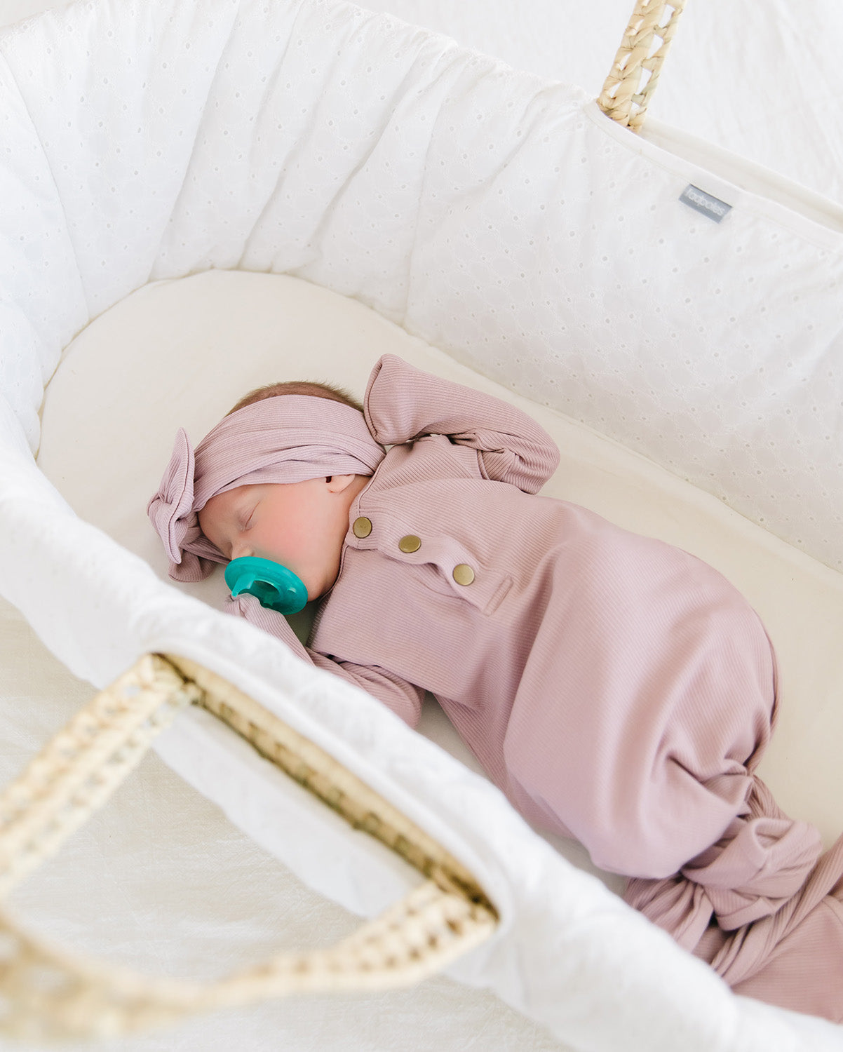 Blush Ribbed Knotted Sleeper