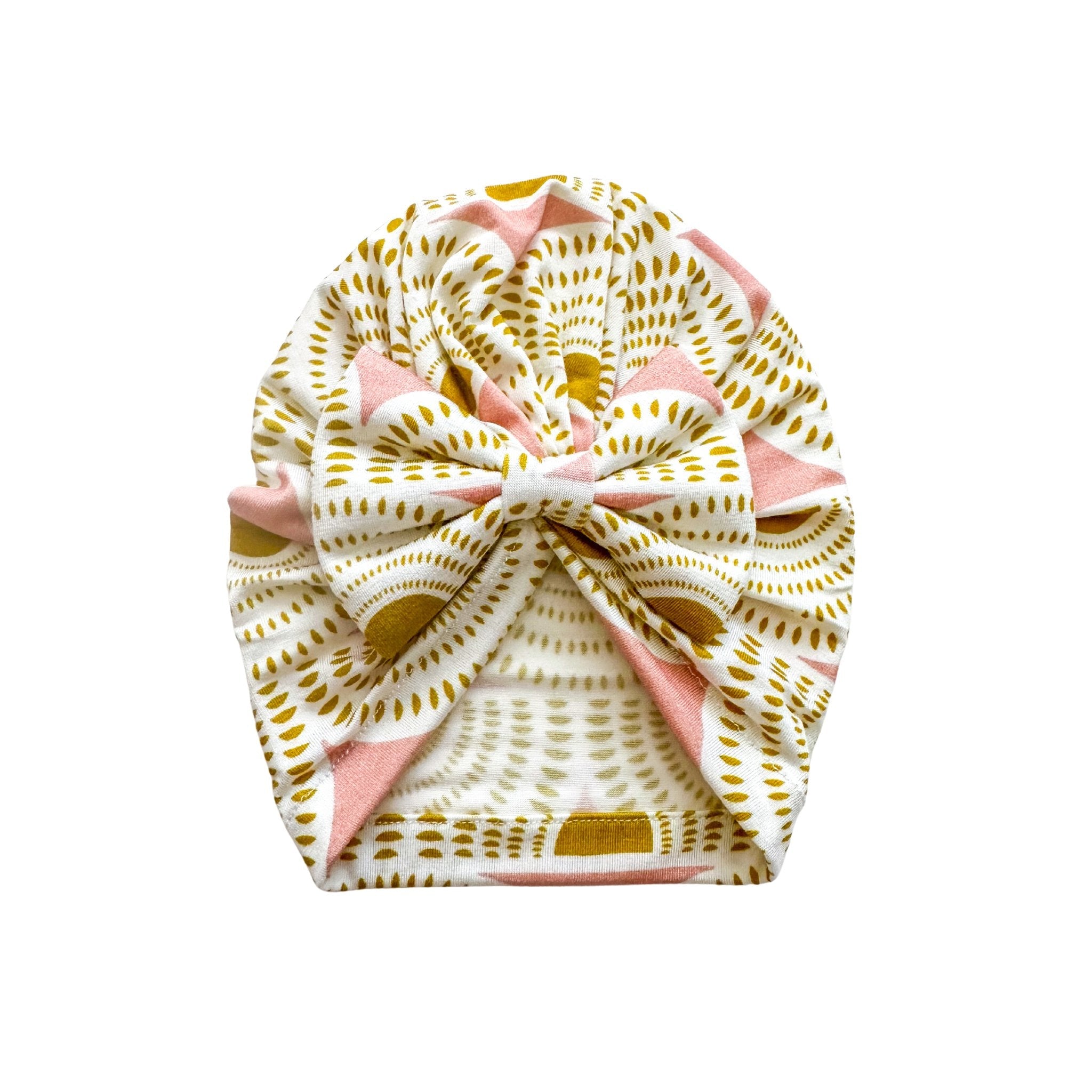 Vintage Sunshine Bamboo Bow Turban Hat