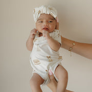 Short Sleeve Bamboo Snapsuit | Birthday Girl