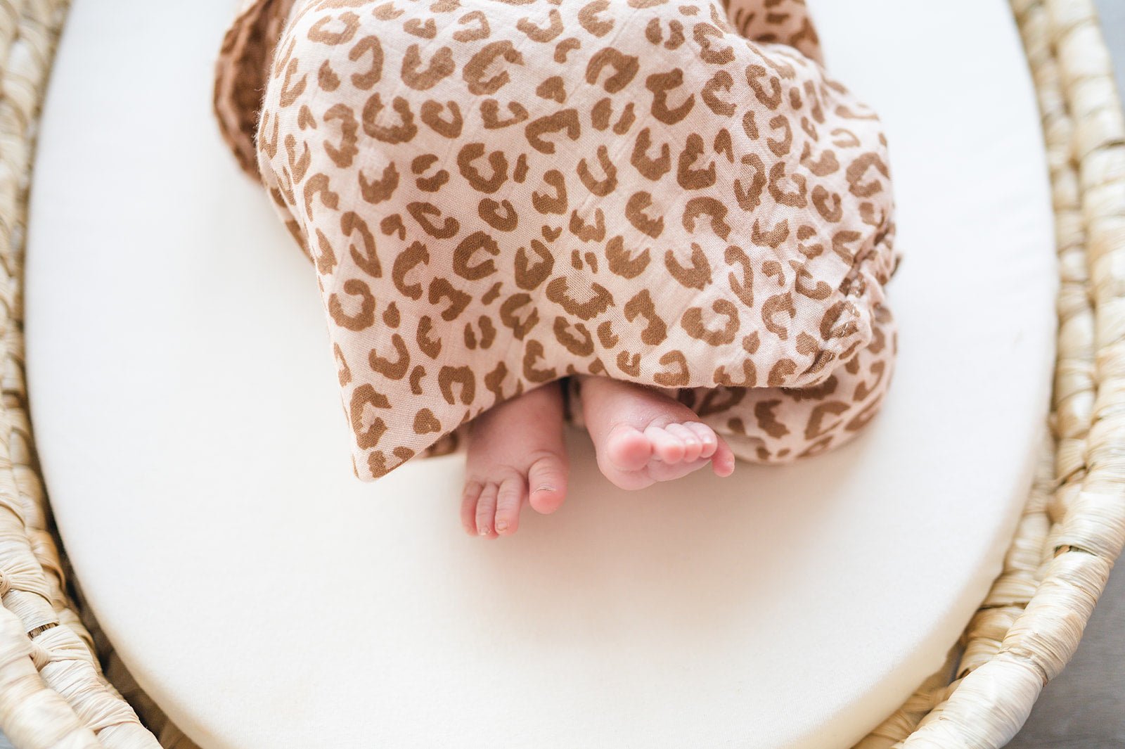 Brown Leopard Muslin Swaddle Blanket