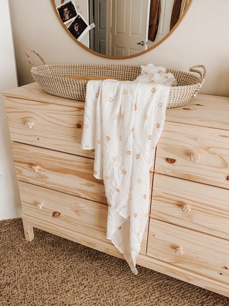 Brown Sun Muslin Swaddle Blanket