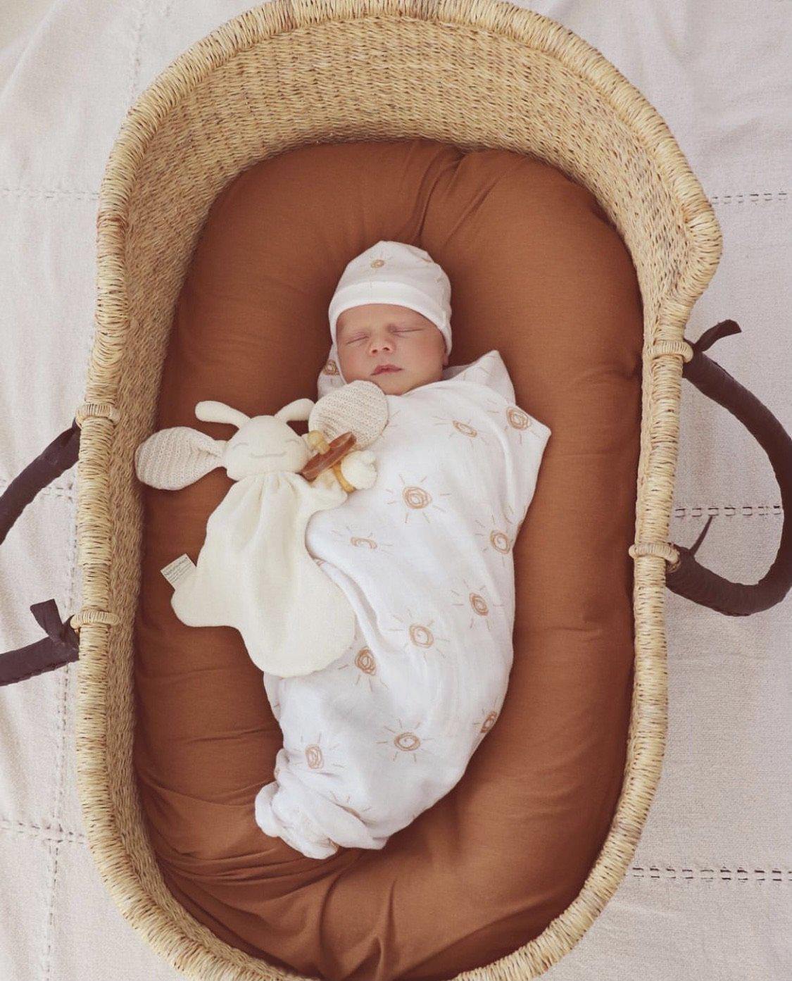Brown Sun Muslin Swaddle Blanket
