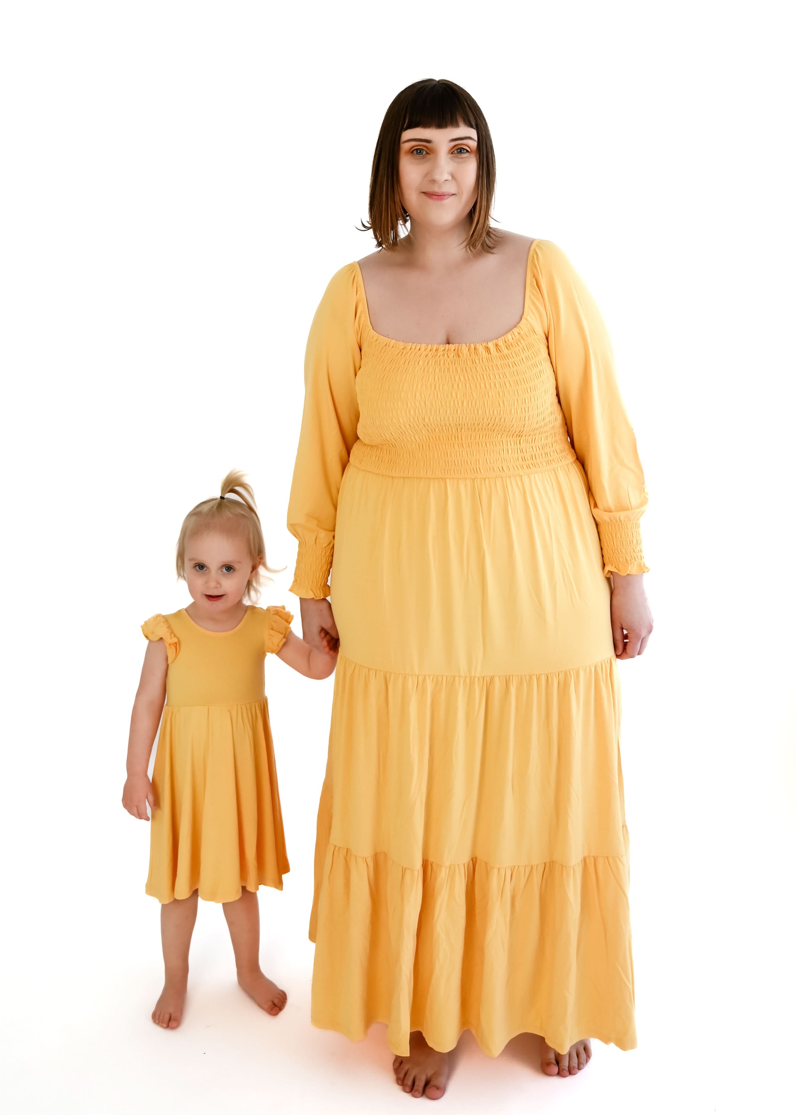 Papaya | Adult Long Sleeve Smocked Dress