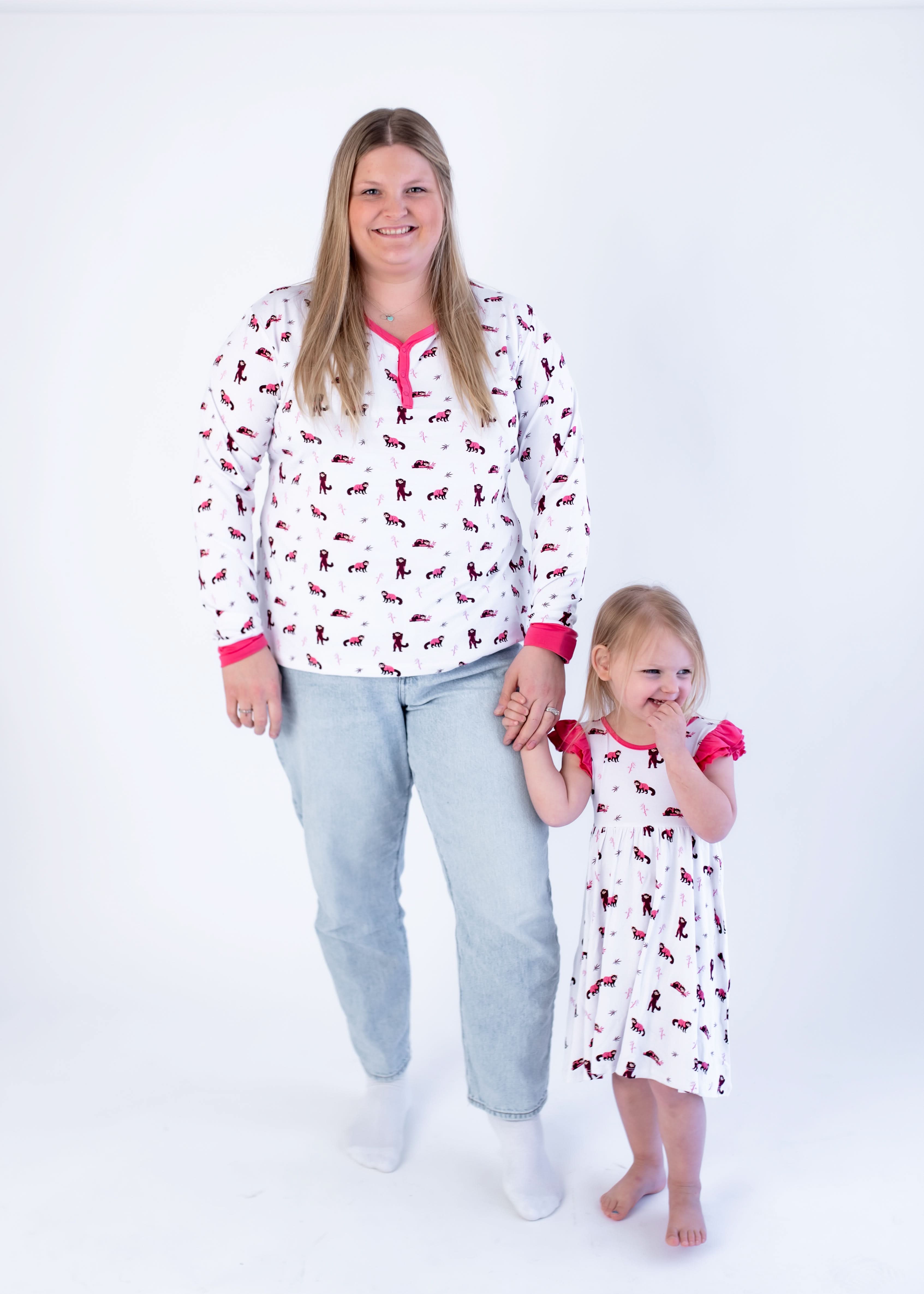 Red Panda | Adult Long Sleeve Henley