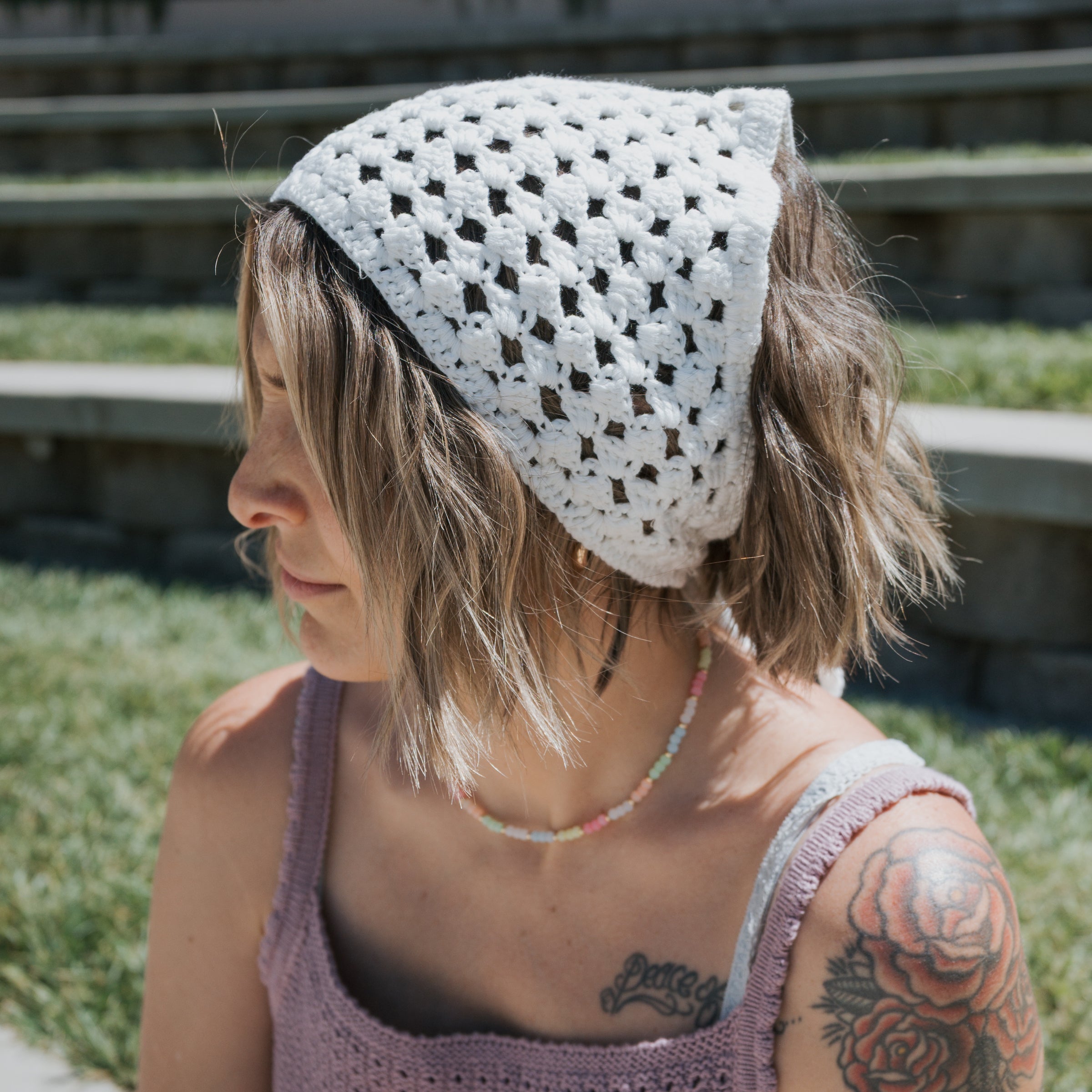 Knit Head Scarf | Cloud