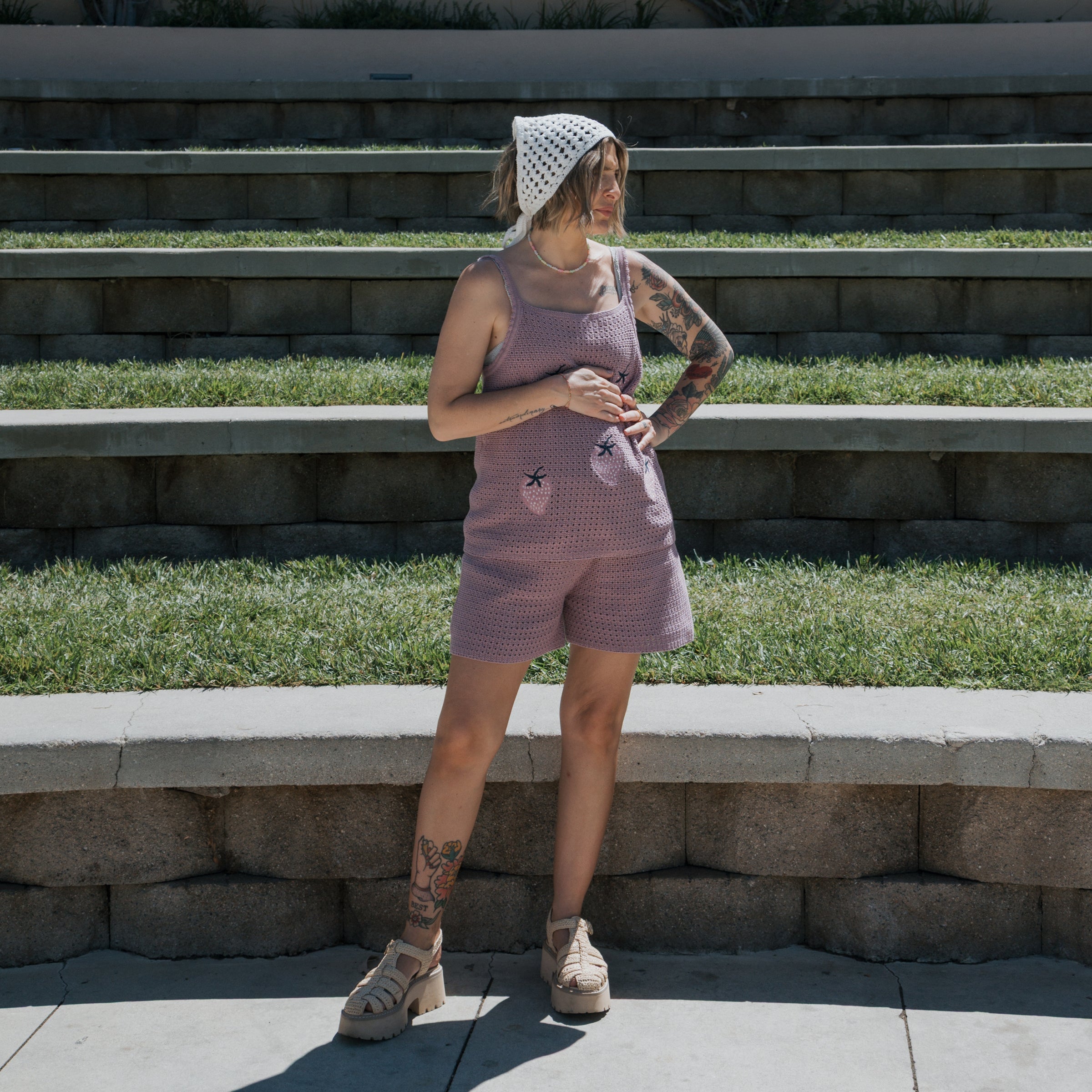 Knit Head Scarf | Cloud