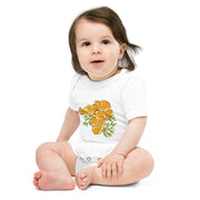 California Golden Poppy Baby Onesie | Organic Cotton