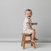 Organic Short Zip Romper - Cars