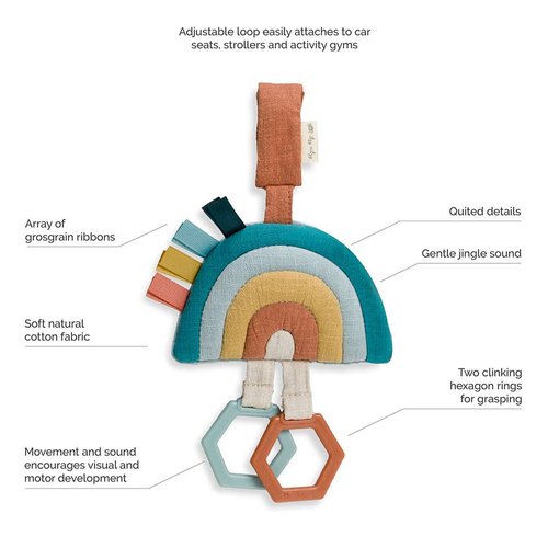 Bitzy Bespoke Ritzy Jingle Travel Toy - Rainbow