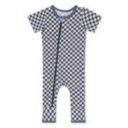 Checkers in Blue Romper