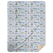 Chicago Plush Throw Blanket 60x80 Nostalgic Hometown Keepsake