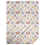 Clam Bake Plush Throw Blanket 60x80 Cozy Hometown Comfort