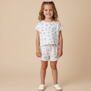Organic Drop Shoulder Tee & Shorts Set - Coastal