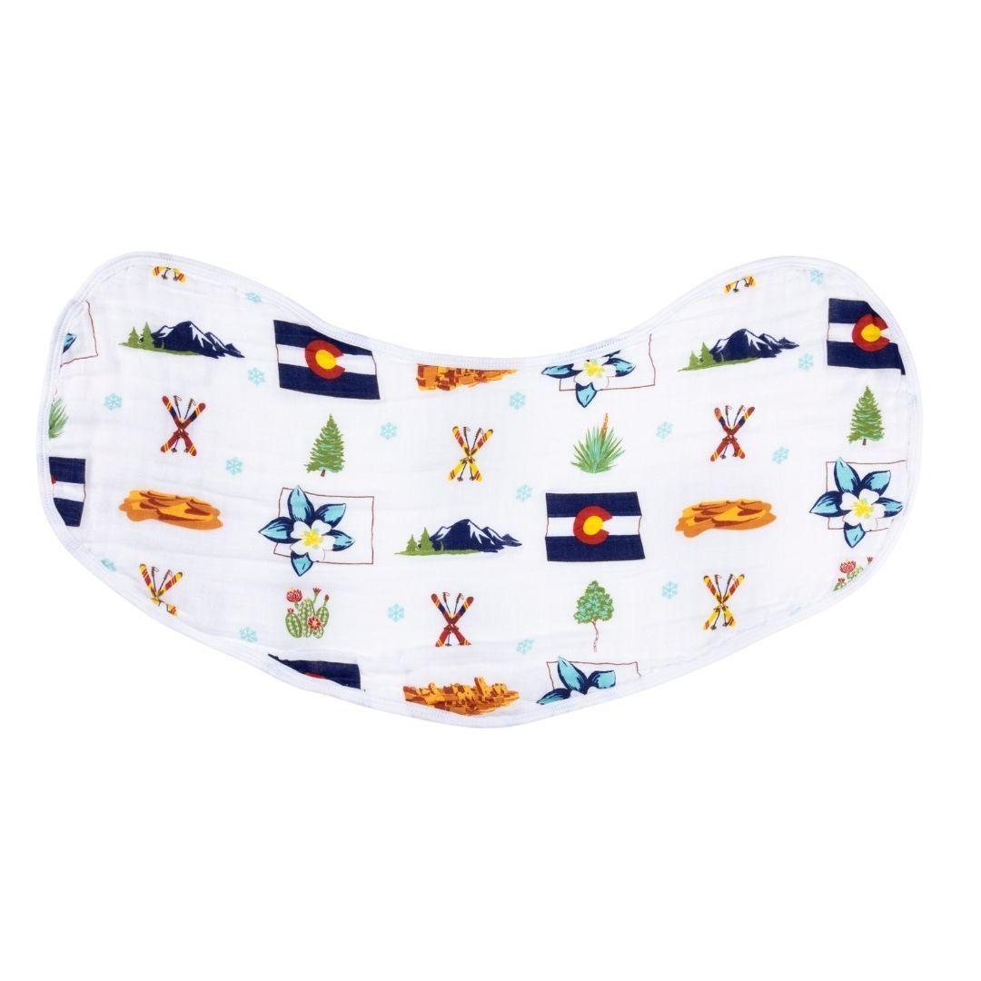 Colorado Baby Gift Set: Muslin Swaddle & Bib | Organic Cotton