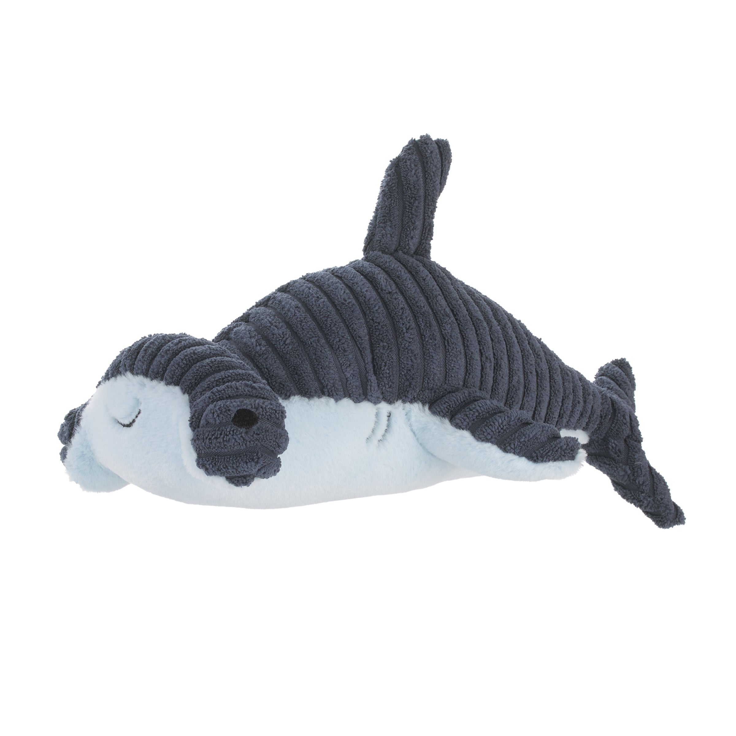Explore Dream Discover Navy, and Light Blue Hammerhead Shark Shaped Plush Stuffed Animal