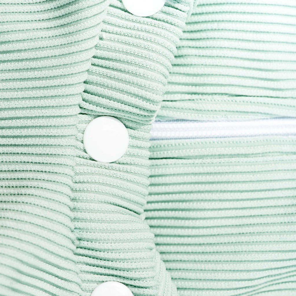 Ribbed Long-Sleeve Swimsuit for Baby · Rash Guard · Shorts · Gender-Neutral · Mint Color