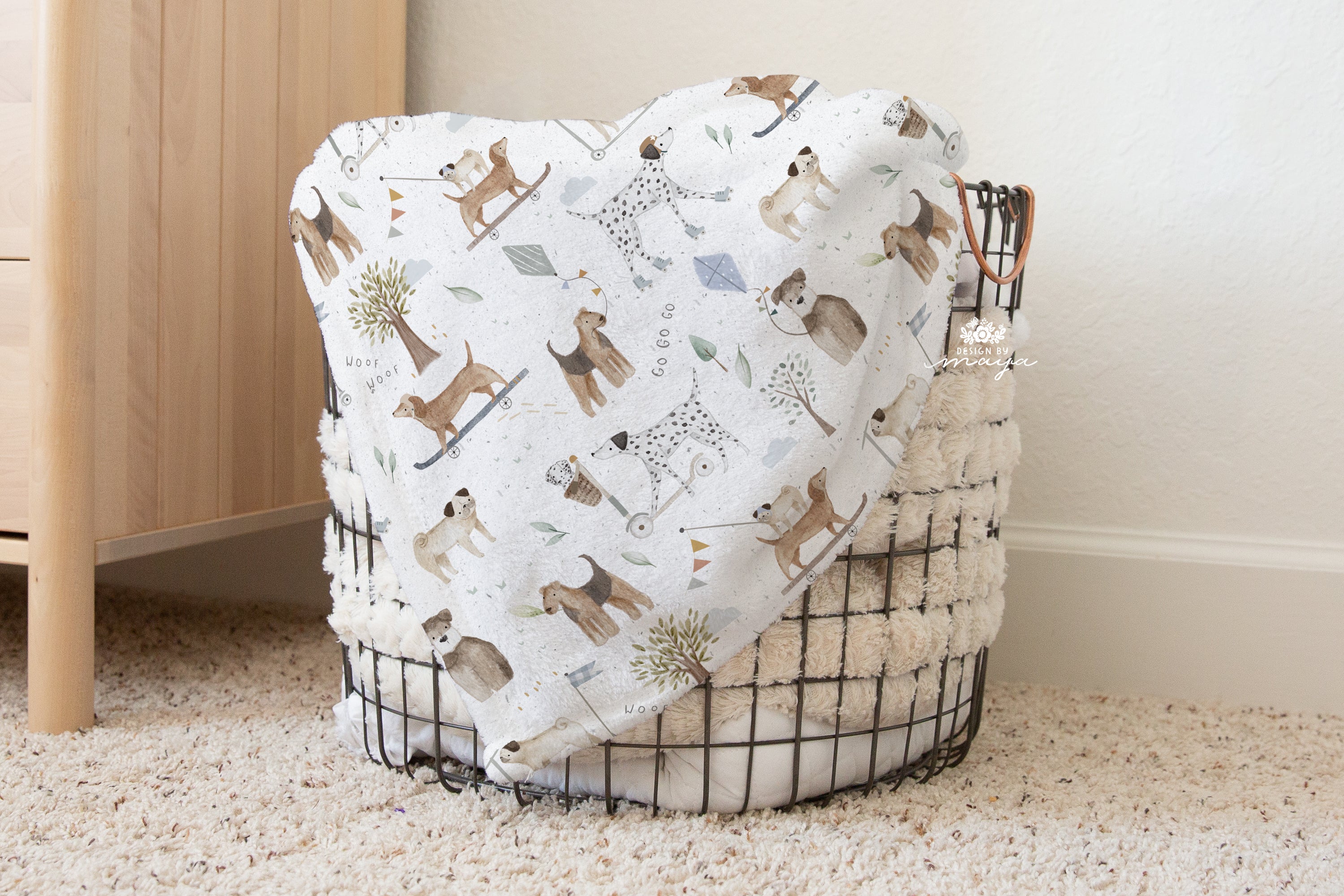 Baby Animals Safari - Vintage Baby Blanket