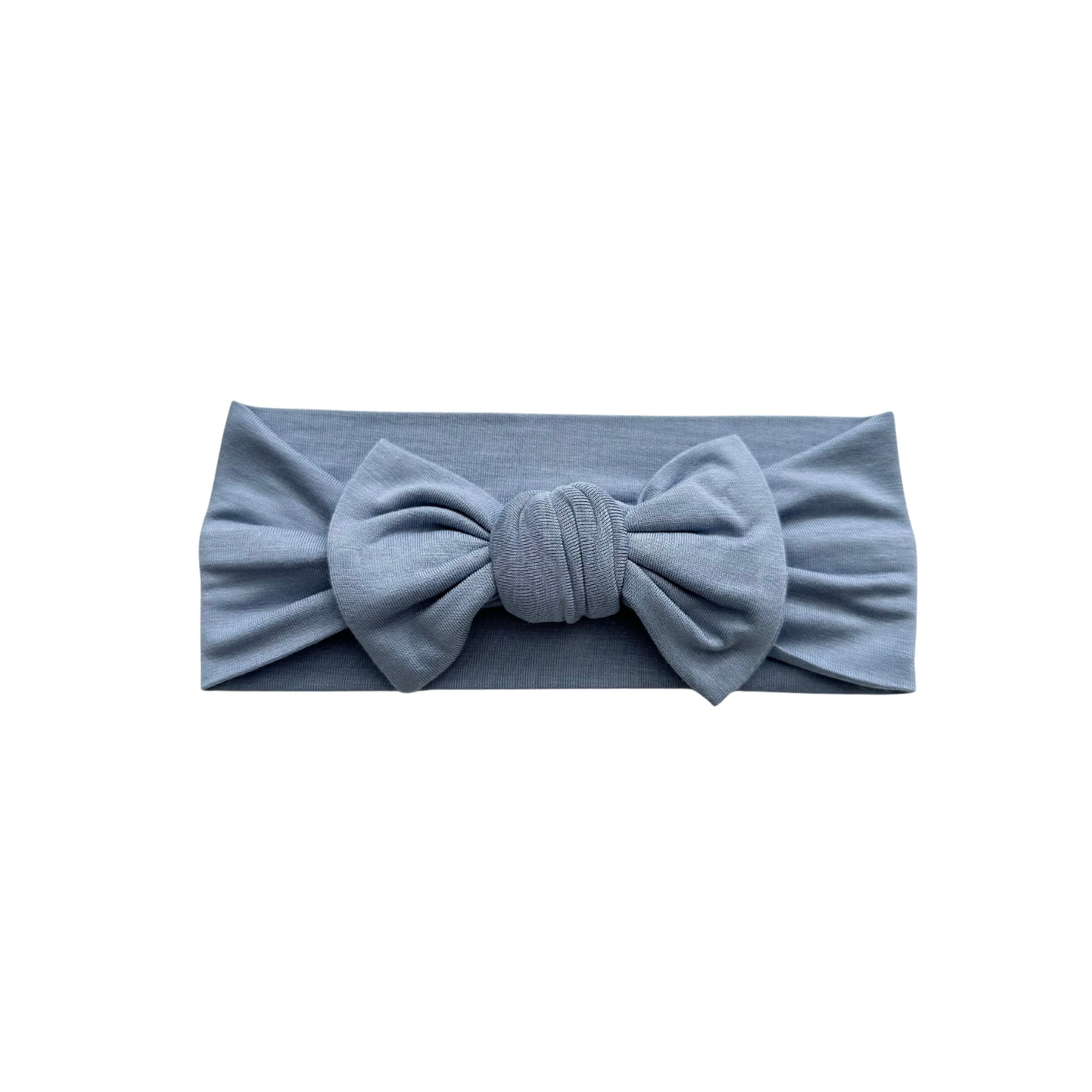 Dusty Blue Knotted Baby Headband