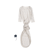 The Printed Baby Gown - Dusty Blue Floral