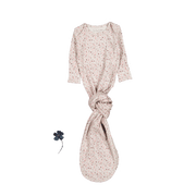 The Printed Baby Gown - Dusty Mauve Floral