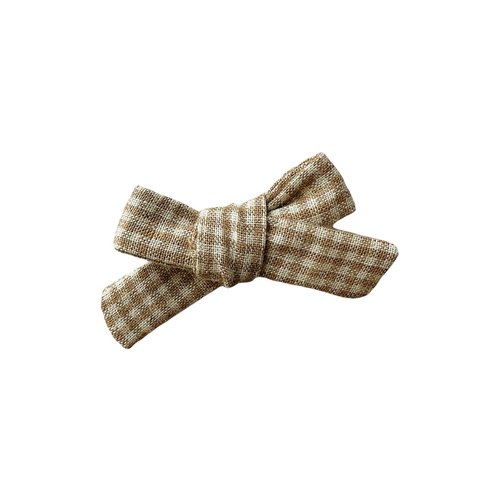 Classic Hair Bow - Moss Tiny Gingham (Limited Edition)