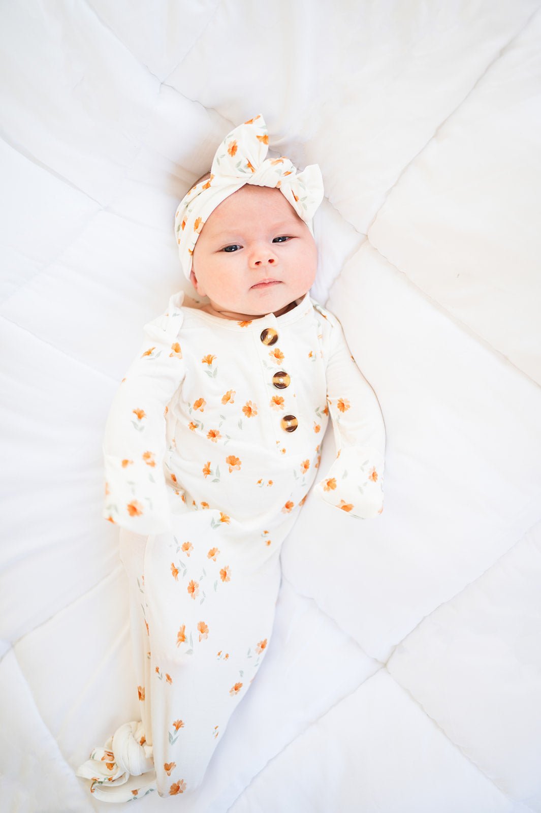 Knotted Headband - Caramel Floral