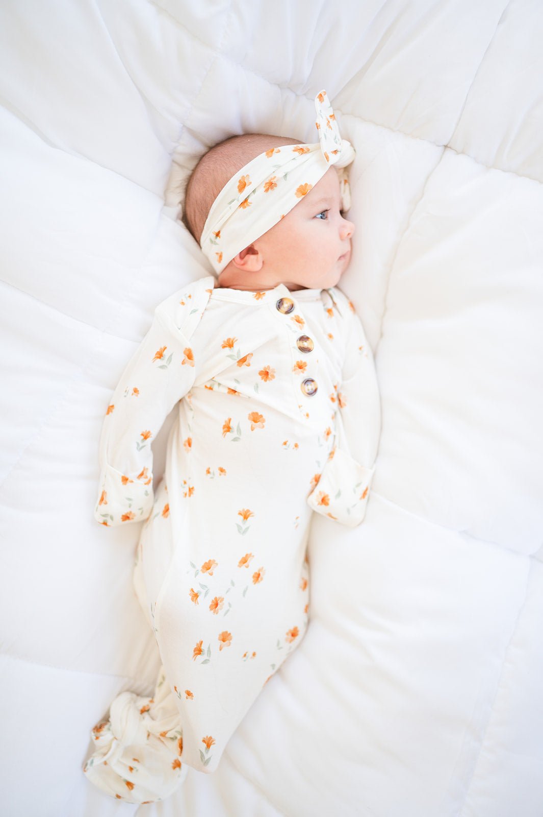 Knotted Headband - Caramel Floral