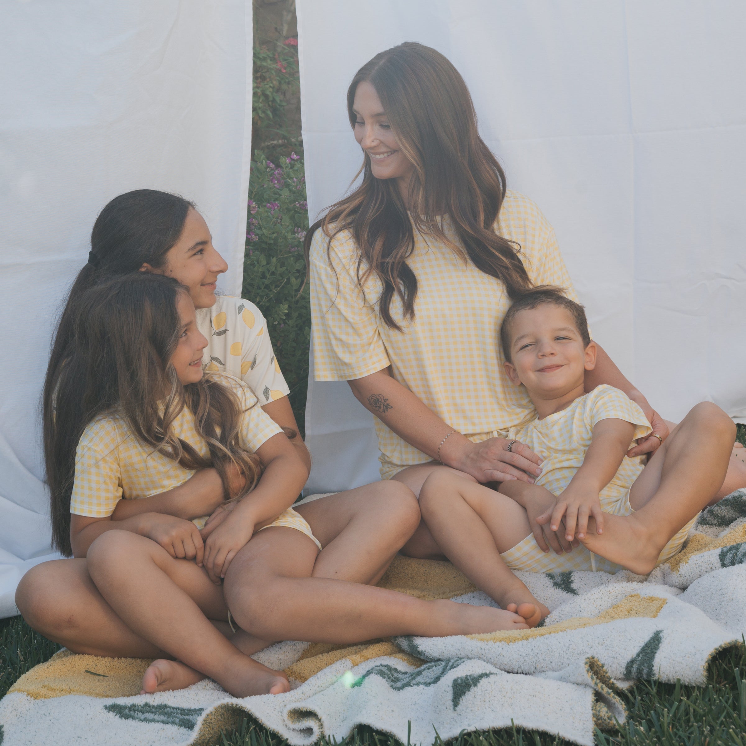 Girl's Bamboo Short Set | Lemon