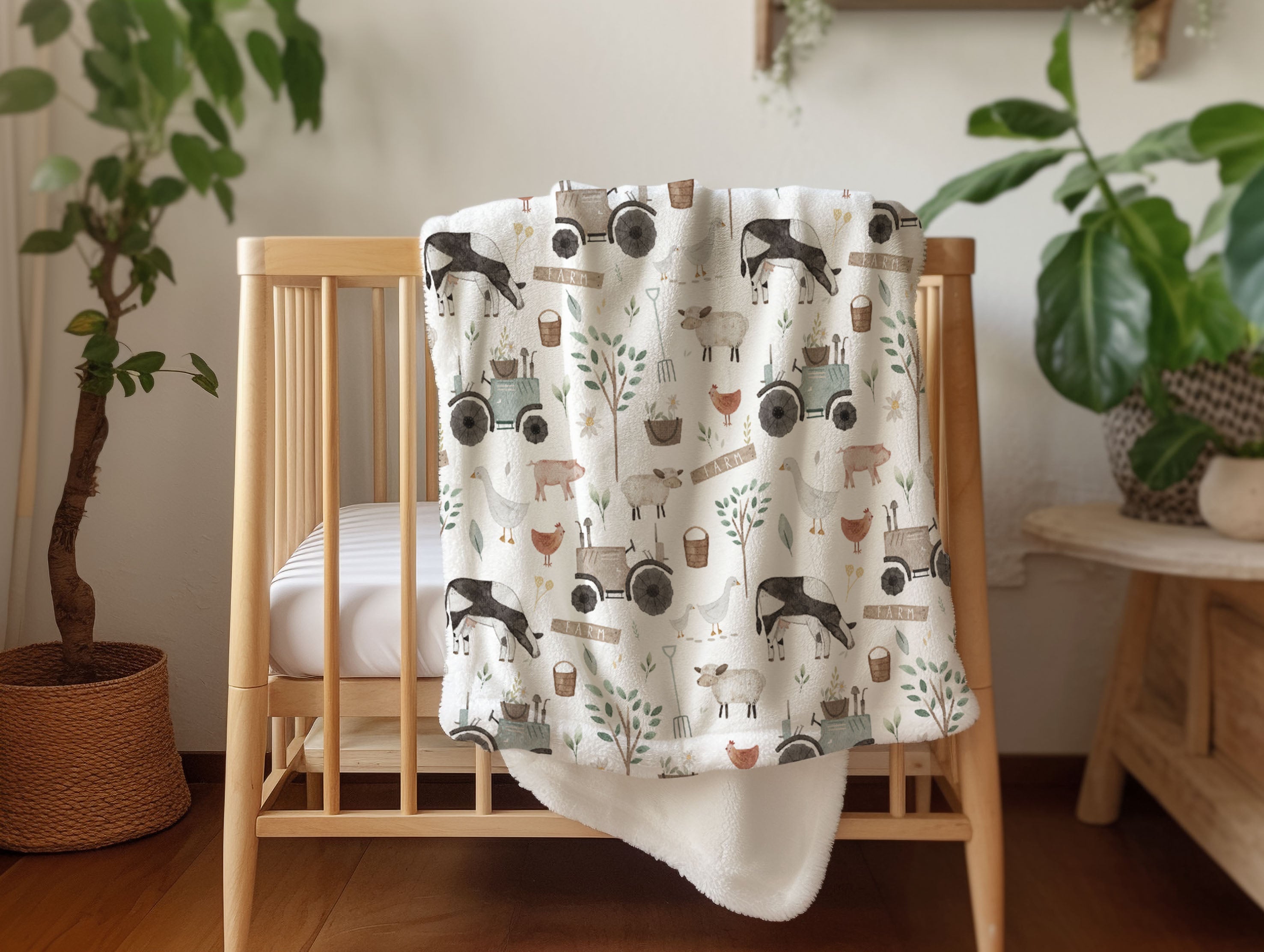 Baby Animals Ducks and Chicks - Vintage Baby Blanket