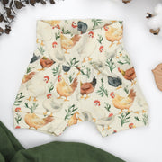 Organic Cotton High Waist Baby Shorts, Flax