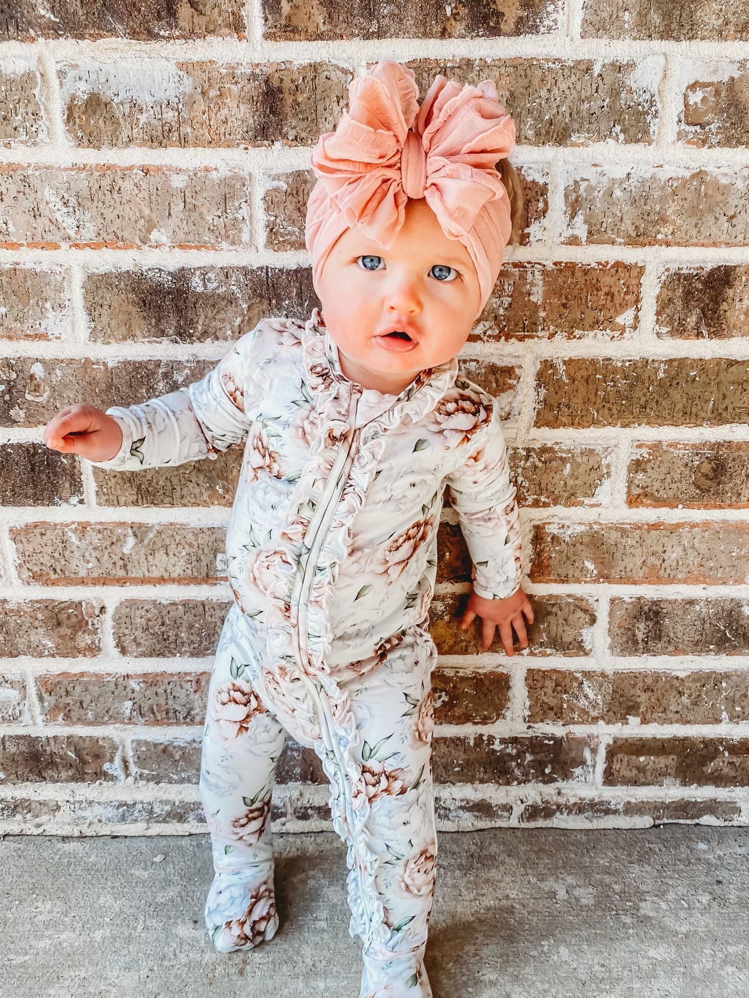 Floral Dreams | Convertible Ruffle Bamboo Zip Romper