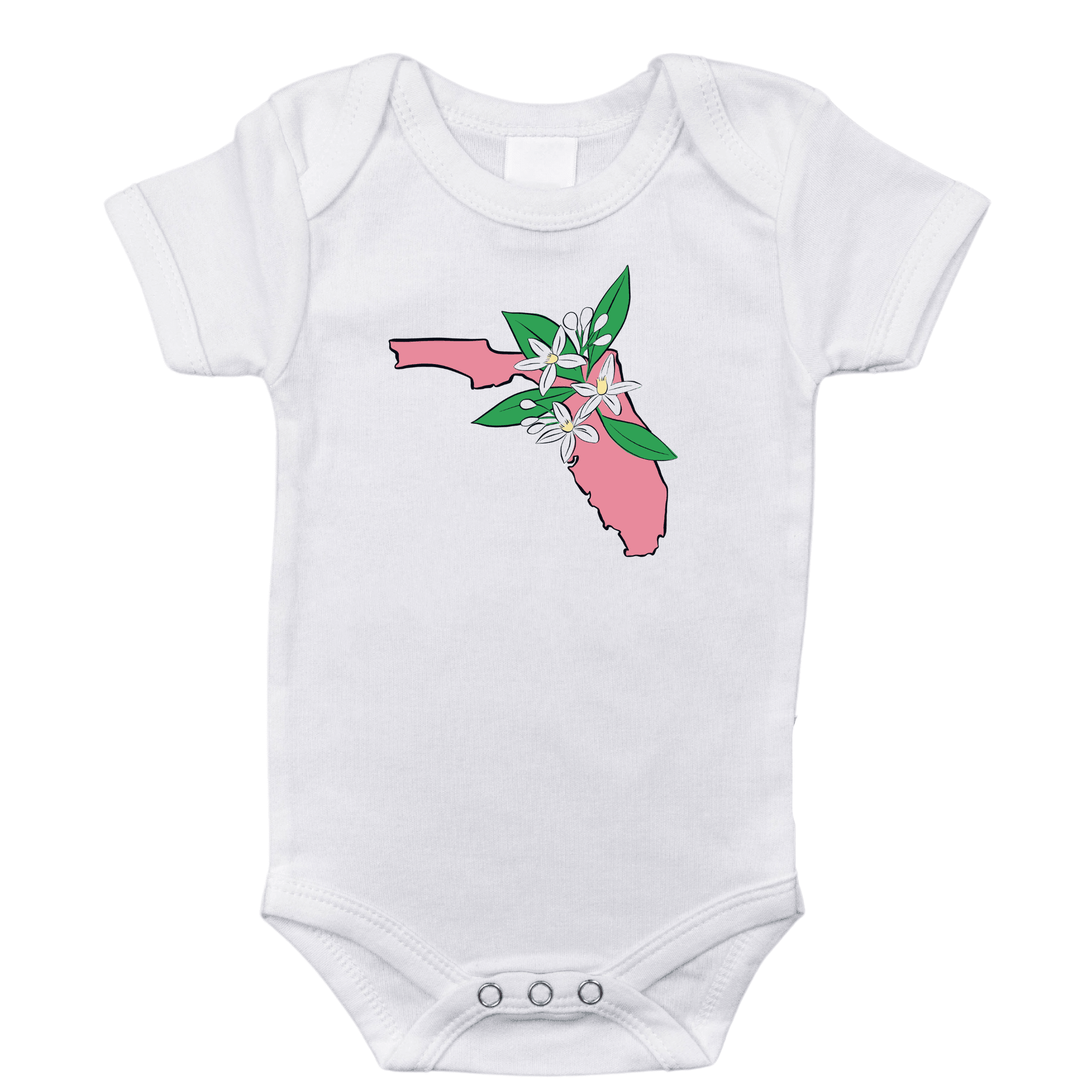 Florida Orange Blossom Baby Onesie Soft Cotton Newborn Outfit