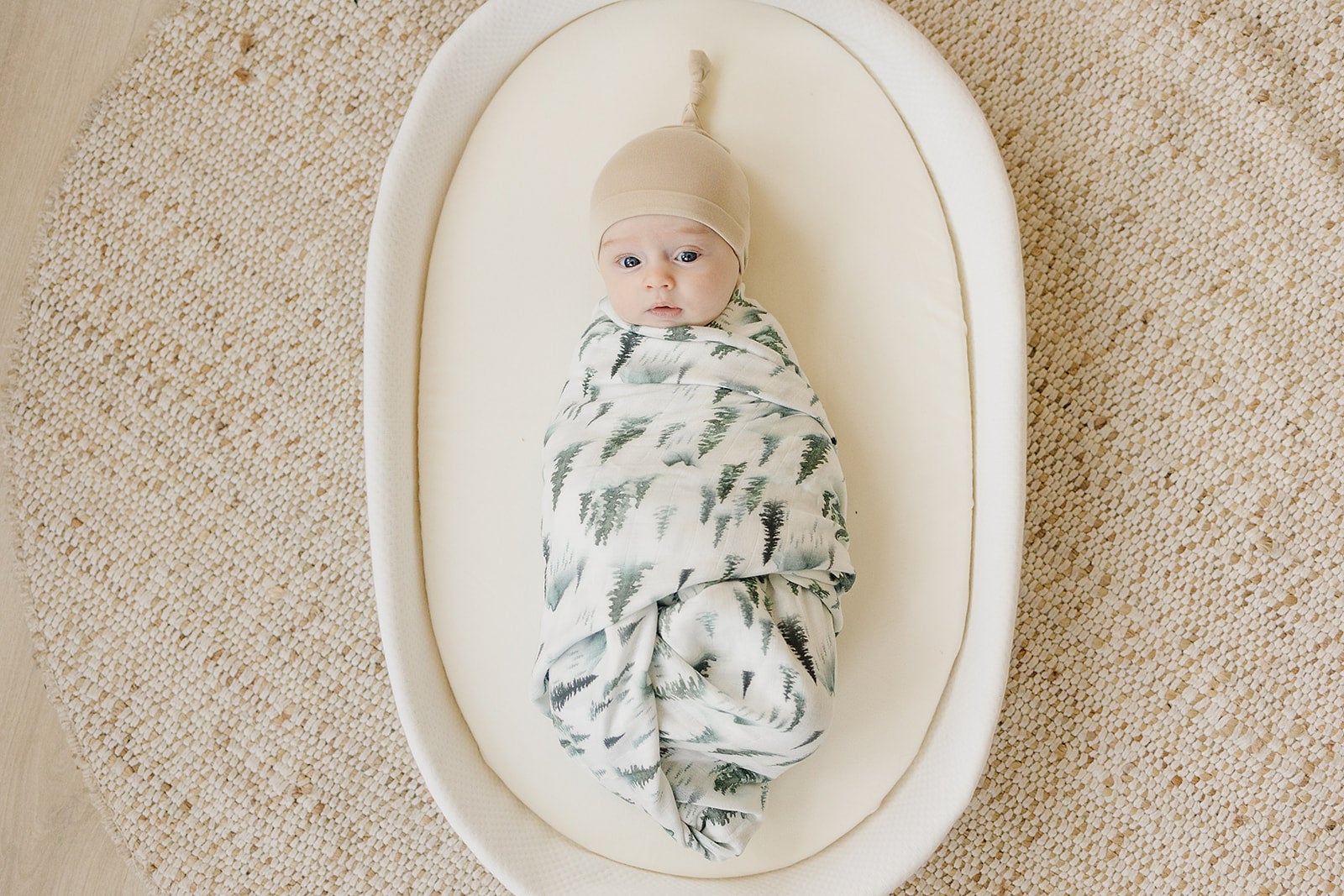 Green Forest Muslin Swaddle Blanket