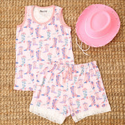 Giddy Up Mom Shorts set