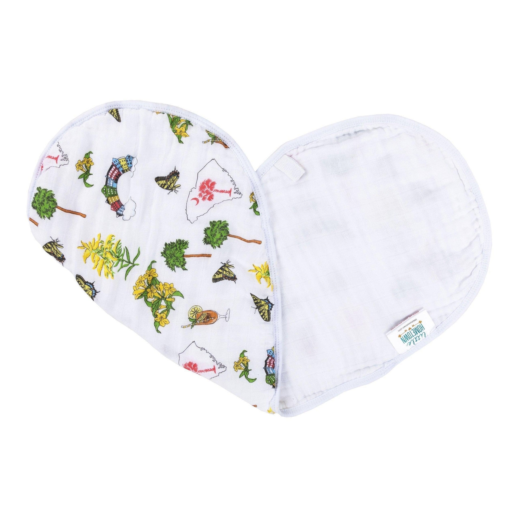 South Carolina Girl Baby Gift Set: Muslin Swaddle & Bib