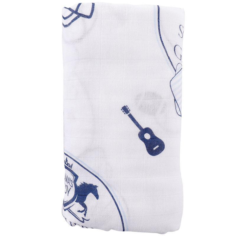 Southern Gentleman Newborn Gift Set: Muslin Swaddle & Bib