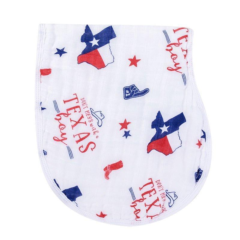Texas Boy Gift Set: Muslin Swaddle & Bib | Organic Cotton