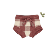 The Gingham Knit Bloomer - Rosewood