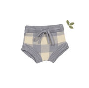 The Gingham Knit Bloomer - Slate