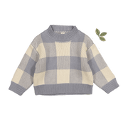 The Gingham Knit Sweater - Slate